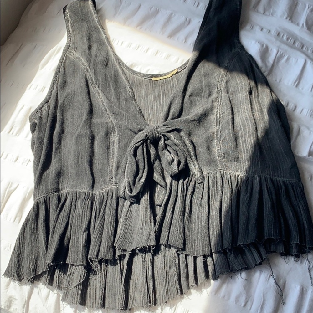 Free people crop tie top
